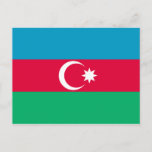 Azerbaijan National Flag Postcard