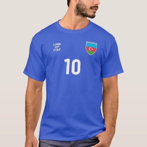 Azerbaijan National Football Team Soccer Retro Kit T_Shirt