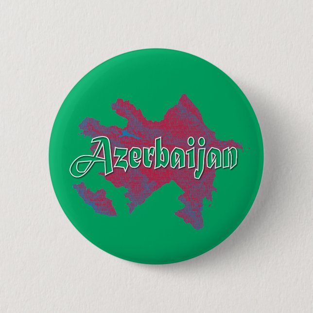 Azerbaijan Pinback Button (Front)