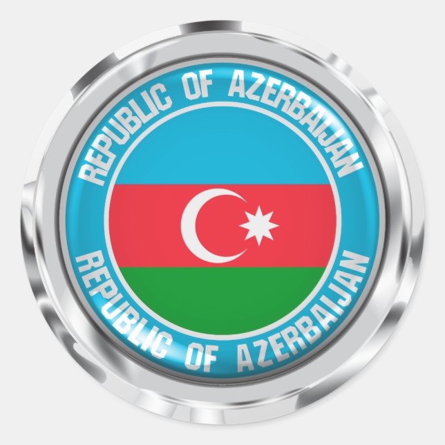 Azerbaijan Round Emblem Classic Round Sticker (Front)