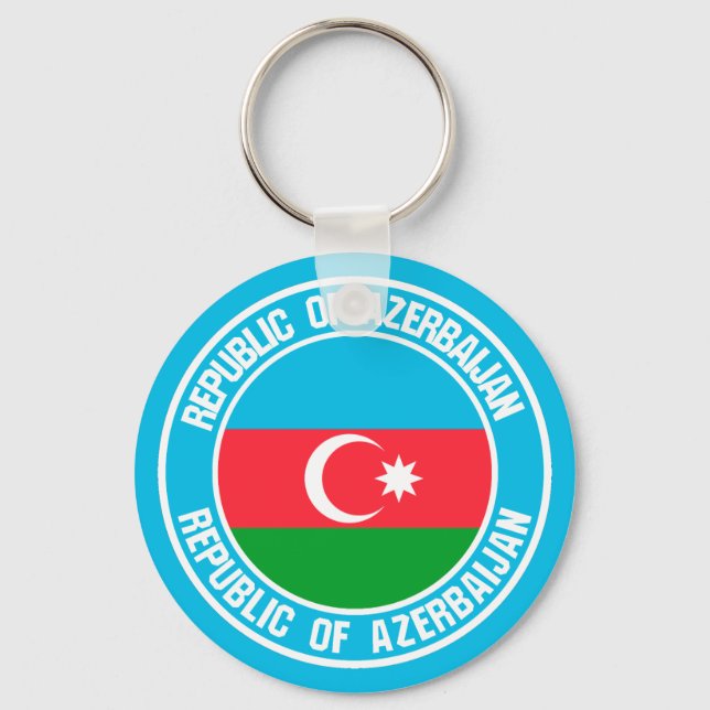 Azerbaijan Round Emblem Keychain (Front)