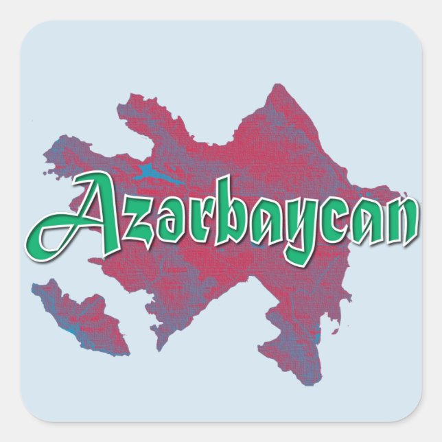 Azerbaijan Square Sticker (Front)