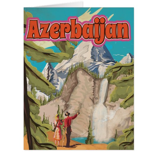 Azerbaijan Vintage Travel Poster (Front)