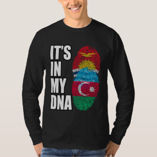 Azerbaijani And Kiribati Mix DNA Heritage Flag T-Shirt