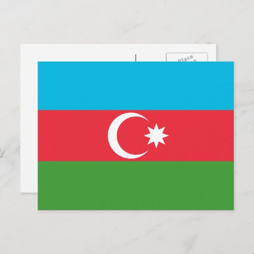 Azerbaijani Flag Flag of Azerbaijan Postcard