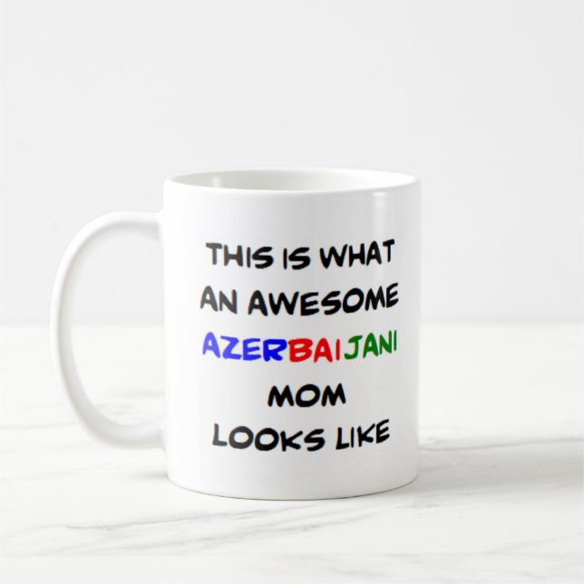 azerbaijani mom, awesome coffee mug (Left)