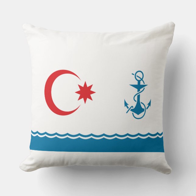 Azerbaijani Navy Throw Pillow (Front)