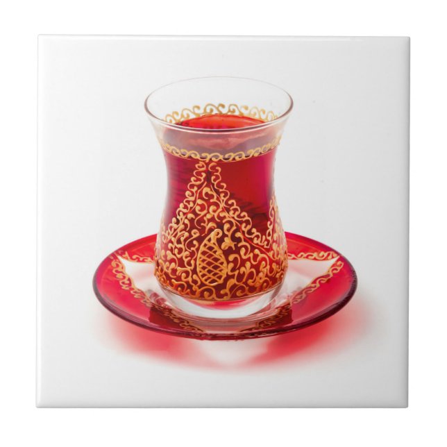 Azerbaijani tea ceramic tile (Front)