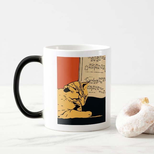 AZI Piano Cat Mug (With Donut)