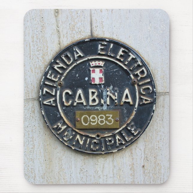 Azienda Electrica Municipale Cabina -Milano, Italy Mouse Pad (Front)