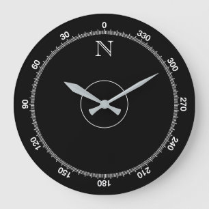 Azimuth Compass Novelty Wall Clock