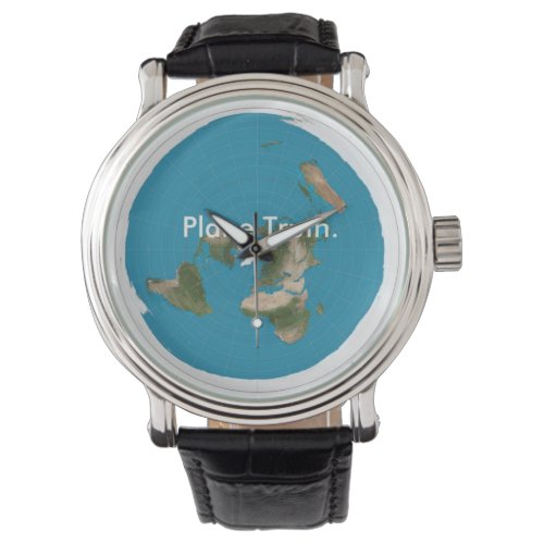 Azimuthal Equidistant Flat Earth Timekeeping Piece Watch