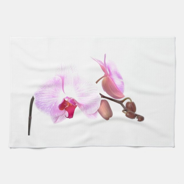 Aziza Orchid Blossoms Towel (Horizontal)