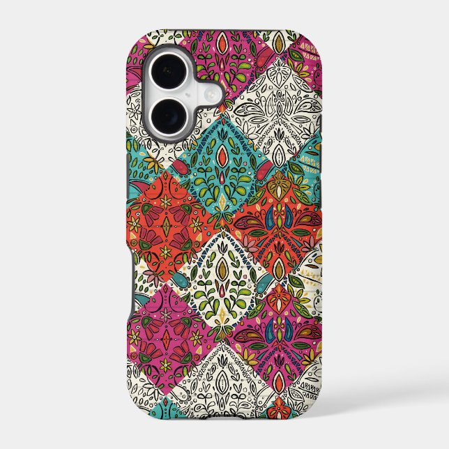 aziza patchwork iphone case (Back)