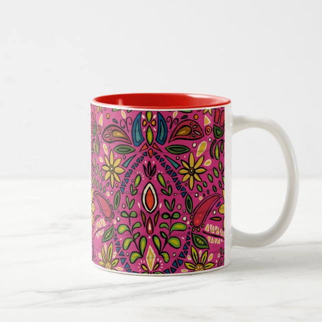 aziza pink Two-Tone coffee mug (Right)