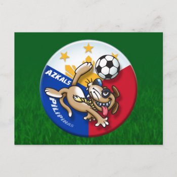Azkals Soccer Football Action Postcard by tempera70 at Zazzle
