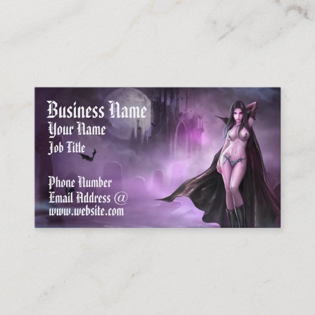 Azmodeus Vampire Queen, Business Card (Front)