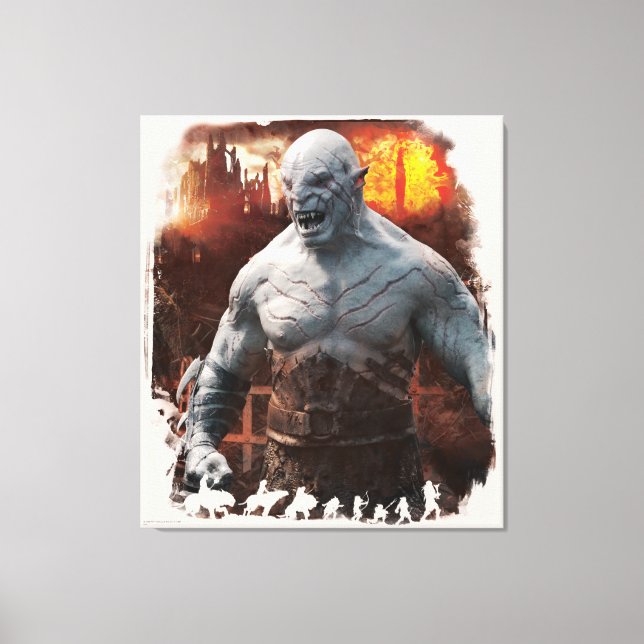 Azog & Orcs Silhouette Graphic Canvas Print (Front)