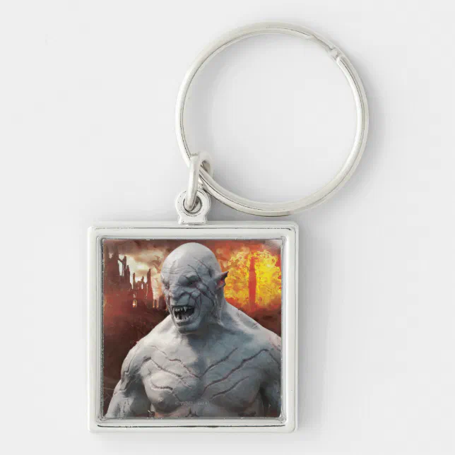 Azog & Orcs Silhouette Graphic Keychain | Zazzle