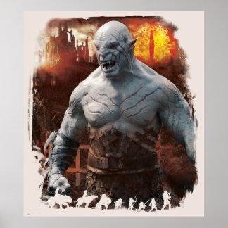 Azog & Orcs Silhouette Graphic Poster