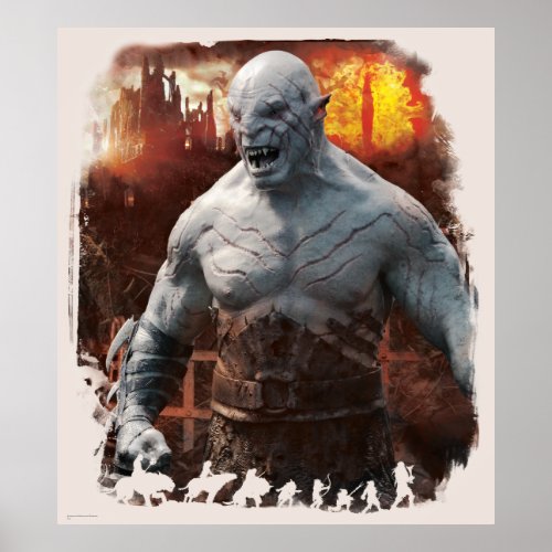 Azog  Orcs Silhouette Graphic Poster