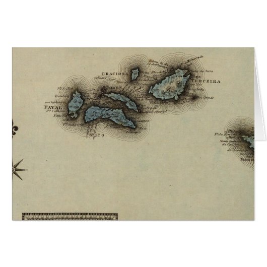 Azore Islands Atlas Map Cards (Front Horizontal)