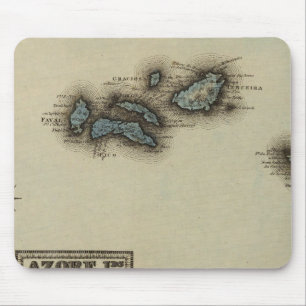 Azore Islands Atlas Map Mouse Pad
