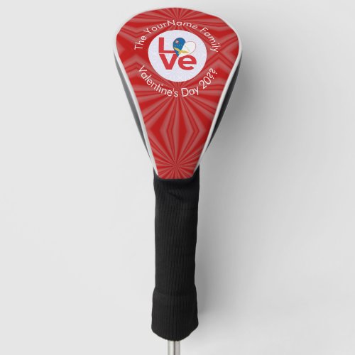 Azorean Flag Heart in Red LOVE Golf Head Cover
