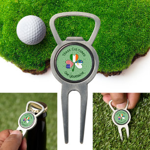 Azorean Irish American Shamrock Flag  Divot Tool