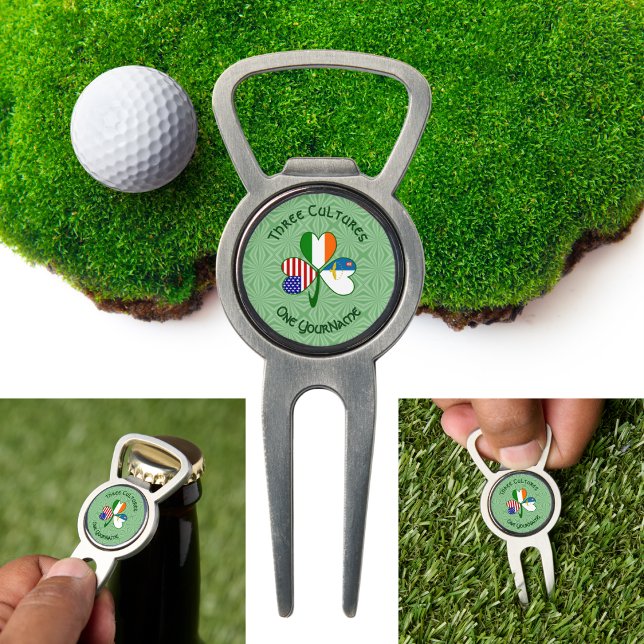 Azorean Irish American Shamrock Flag  Divot Tool (Creator Uploaded)