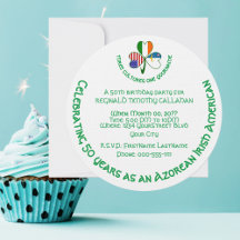 Azorean Irish American Shamrock Flag