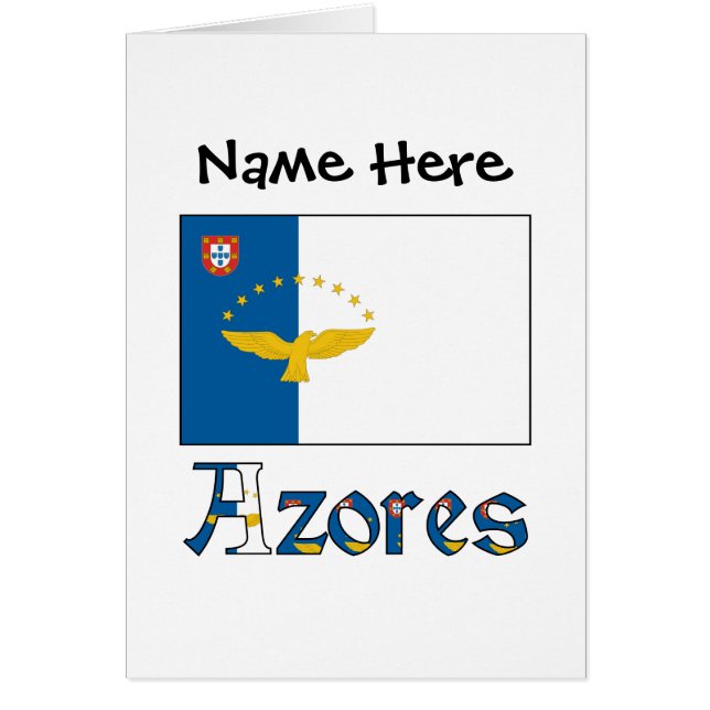 Azores Azorean Flag Personalized  Cards (Front)