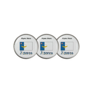 Azores Azorean Flag Personalized Golf Ball Marker