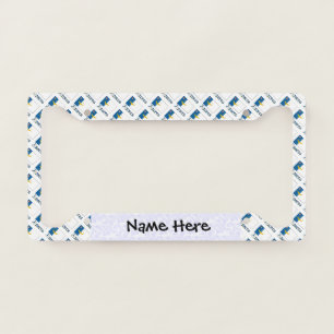 Azores Azorean Flag Tiled Personalized License Plate Frame