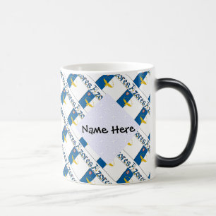 Azores Azorean Flag Tiled Personalized Name Color Morph Mug