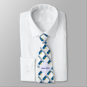 Azores Azorean Flag Tiled Personalized Neck Tie