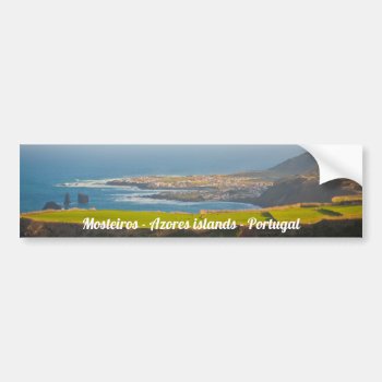 Azores Coastal Landscape Bumper Sticker by gavila_pt at Zazzle