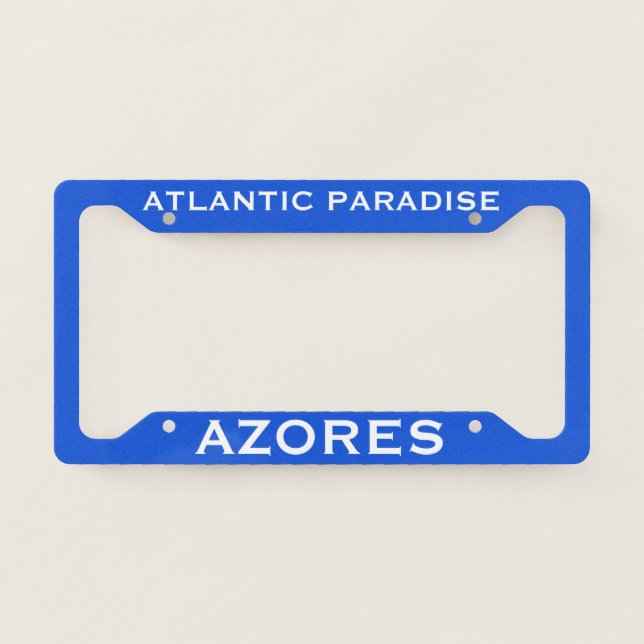 Azores Customizable License Plate Frame (Front)
