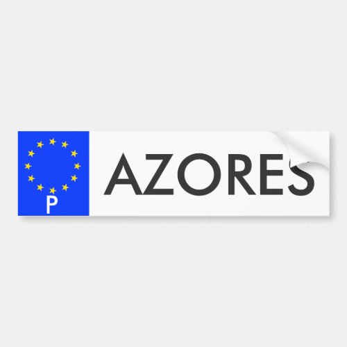 Azores European Union License Plate Sticker