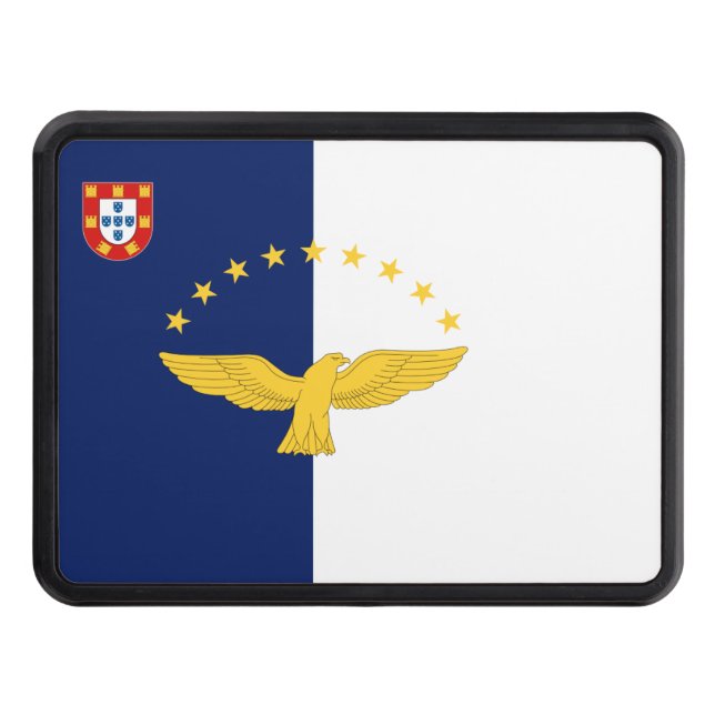 Azores Flag 2 inch Hoist Receiver Hitch Cover (Front)