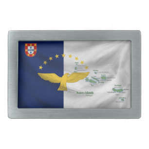 Azores flag belt buckle