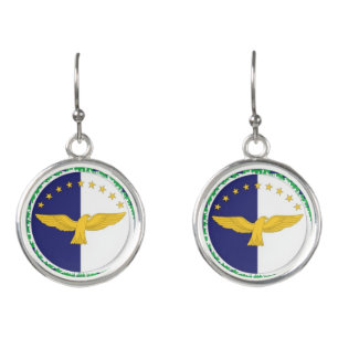Azores flag earrings