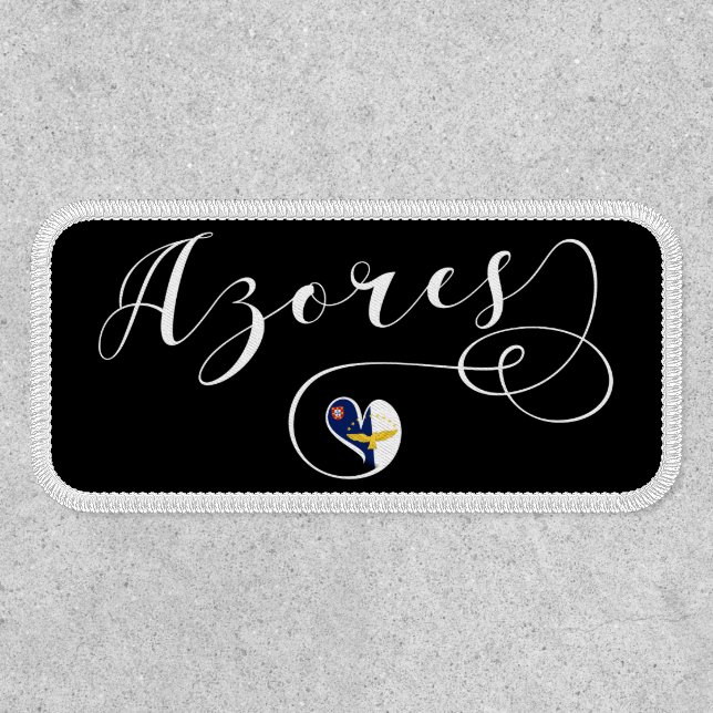 Azores Flag Heart, Portugal, Azorean Patch (Front)