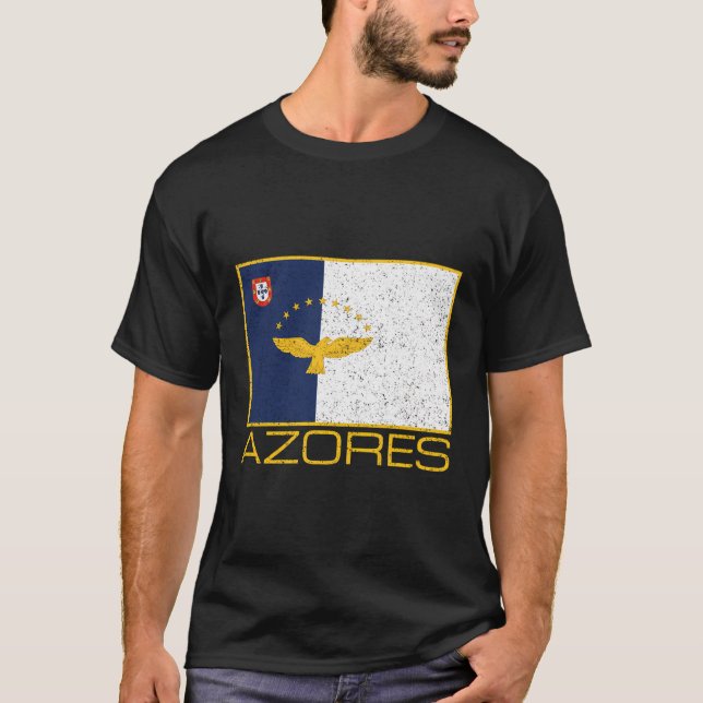 Azores Flag Macaronesia Azorean Pride T-Shirt (Front)