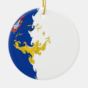 Azores Gnarly Flag Ceramic Ornament