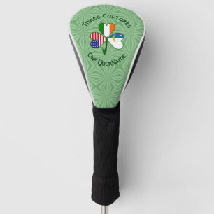Azores Ireland USA Shamrock Flag Personalized Golf Head Cover