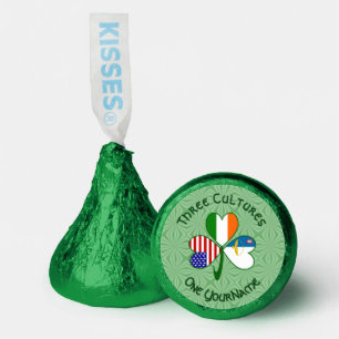 Azores Ireland USA Shamrock Flag Personalized  Hershey®'s Kisses®
