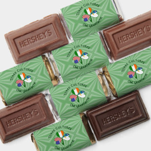 Azores Ireland USA Shamrock Flag Personalized  Hershey's Miniatures