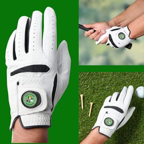 Azores Ireland USA Shamrock Personalized Golf Glove