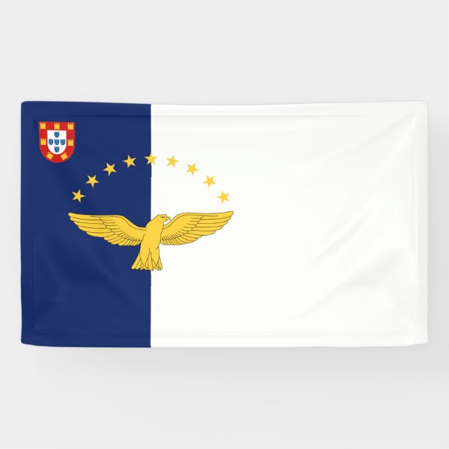 Azores islands flag Banner (Horizontal)